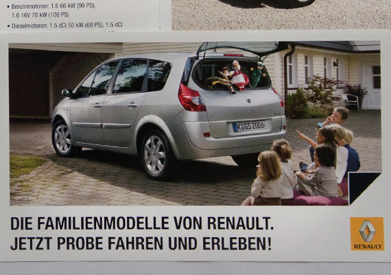 Layout für die Renault Kangoo Frankfurt Airport call-to-action Kampagne bei Publicis Frankfurt GmbH.